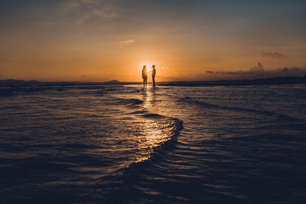 beach, couple, sunset, scenery, landscape, sundown, twilight, dusk, nature, romantic, couple, couple, couple, couple, couple, romantic, romantic